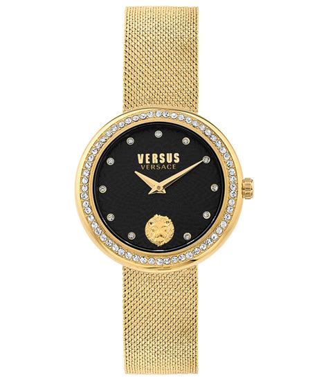 Versus By Versace Women's Lea Crystal Analog Gold Stainless 